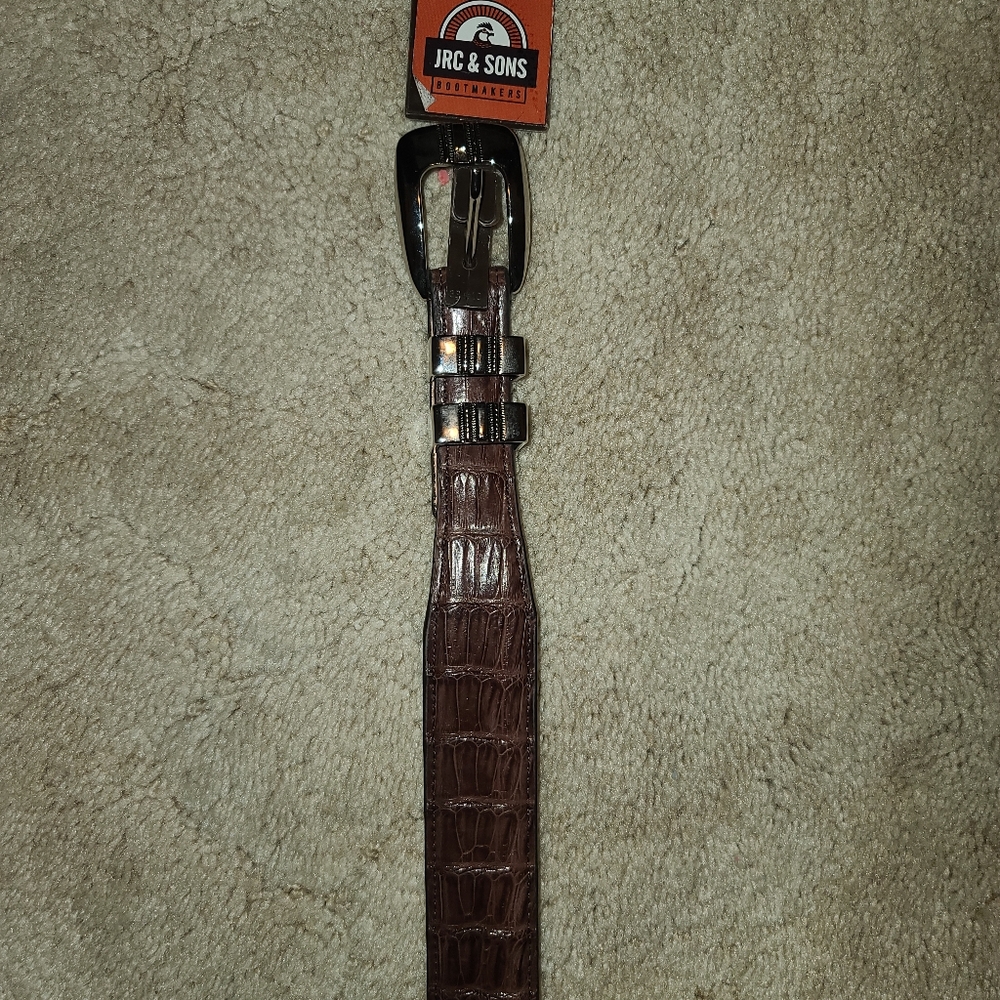 JRC & Son's Men's Brown Cowboy Leather Belt